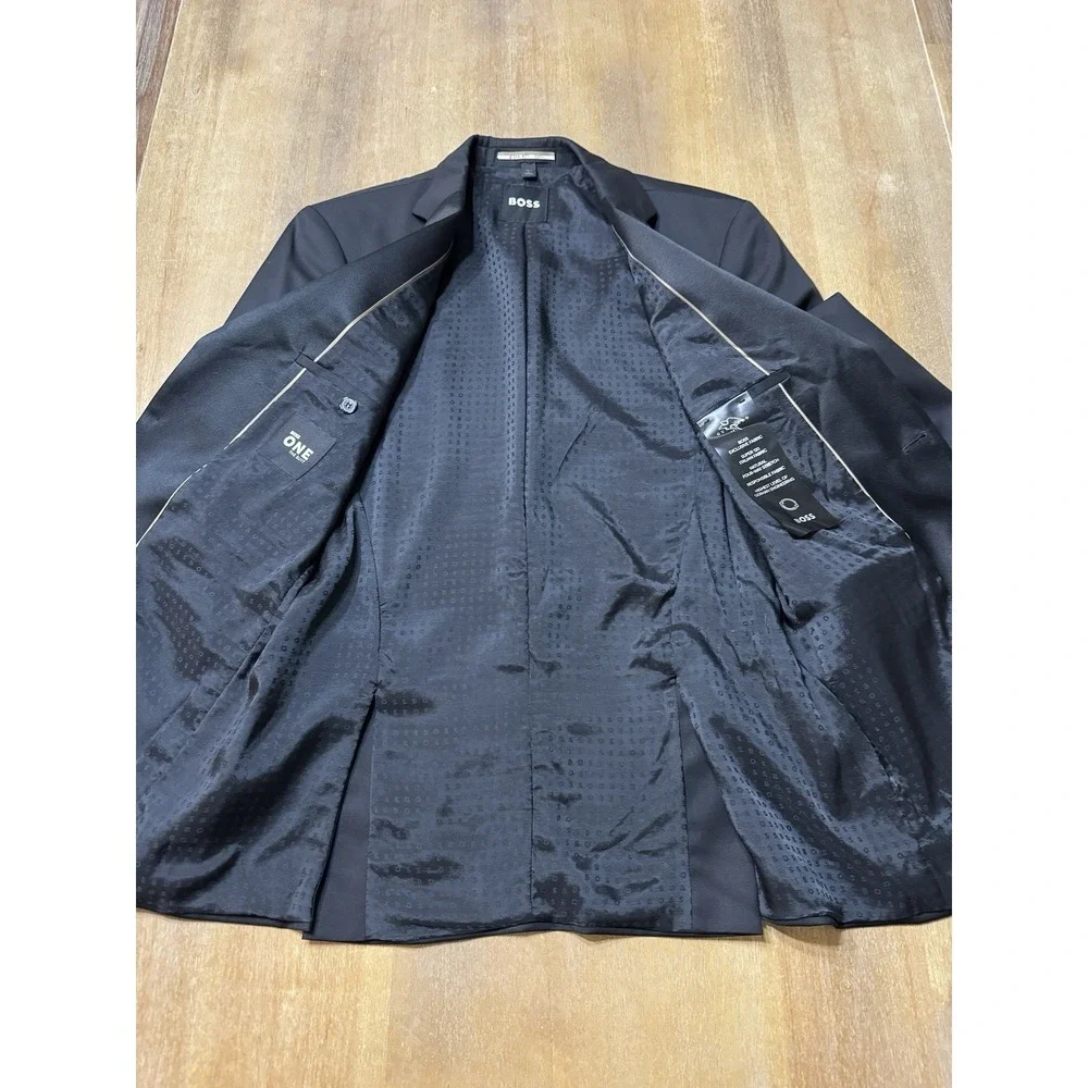 Boss By Hugo Boss Black Tuxedo Jacket 38R Super 120s Wool